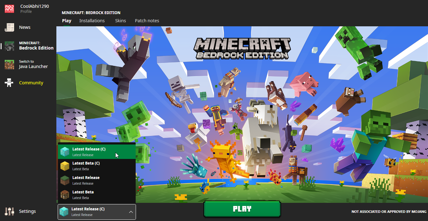 minecraft bedrock launcher security settings issue
